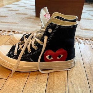 Black comme de garçons sneakers